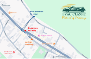 Borders Buses Route to the BVAC Classic Sunday 8 June 2025